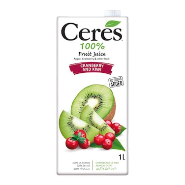 Ceres Juice Cranberry/Kiwi 100% 1L