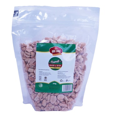 Beecare Naturals Peanuts Roasted and Salted Peeled Peanuts Cp 500g