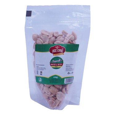 Beecare Naturals Peanut Roasted and Salted Peeled Cp 100G