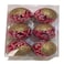 Pecker Painted Chrismas Balls 6Pack