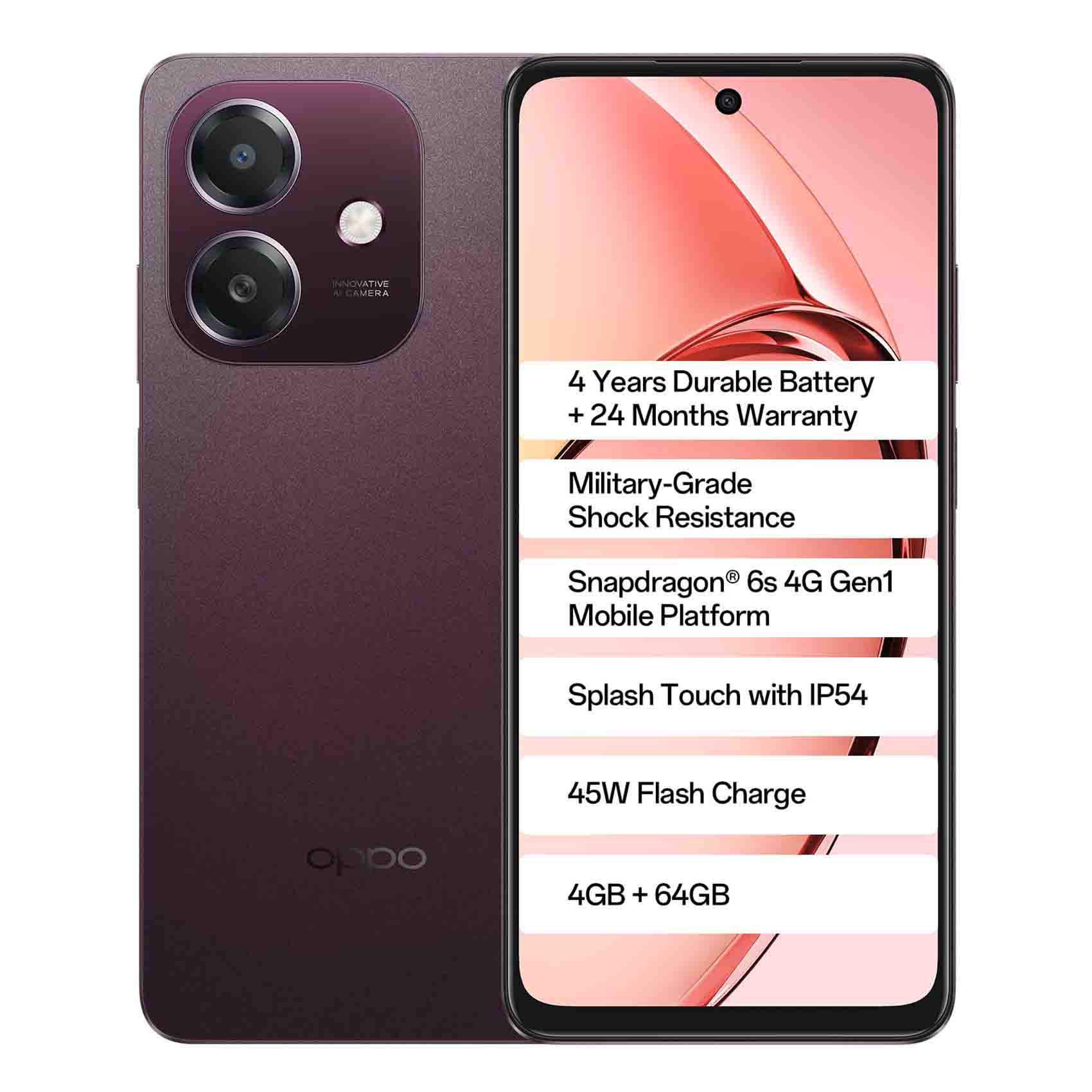 Buy Oppo Phone A3X Cph2641 4+64Gb Red Online | Carrefour Kenya