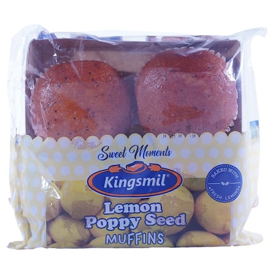 Kingsmil Lemon & Poppy Muffins 4 Pieces 200G