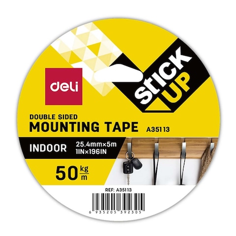 DELI MOUNTING TAPE 1x5M LARGE CORE