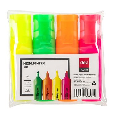 DELI ACCENT HIGHLIGHTER 4PC WALLET