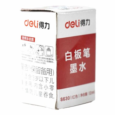 Deli Whiteboard Marking Ink Red