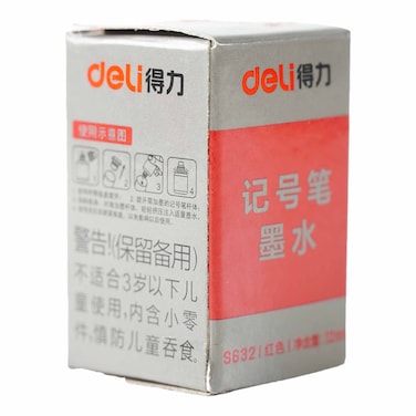 Deli Permanent Marking Ink &ndash; Red