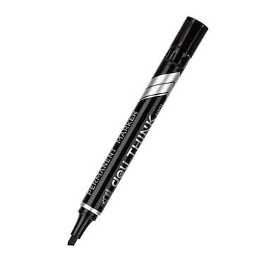 DELI PERMANENT CHISEL MARKERS BLACK