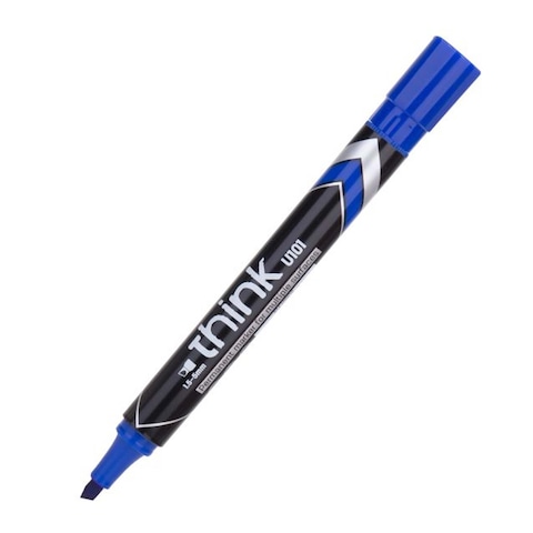 DELI PERMANENT CHISEL MARKERS BLUE