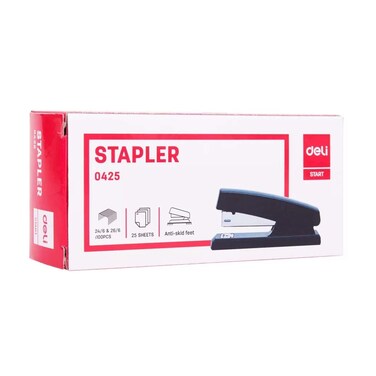 DELI E0425 STAPLER - BLACK