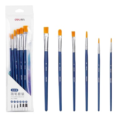 Deli Watercolor Paintbrush 6 Pcs
