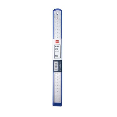 DELI DL8030Y STEEL RULER 30CM