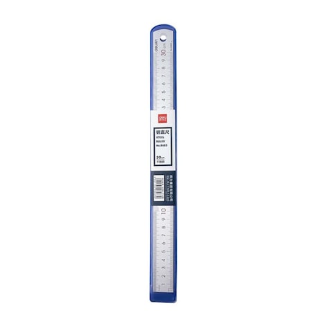 DELI DL8030Y STEEL RULER 30CM