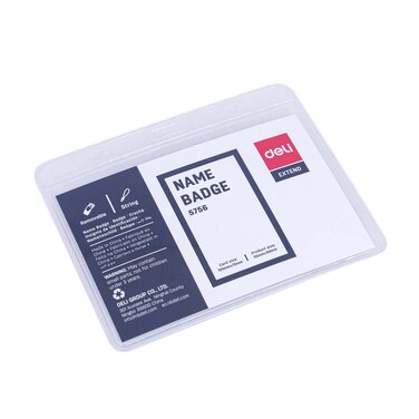 DELI E5756 PVC NAME BADGE HORIZONTL
