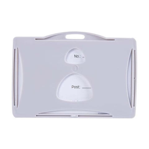 DELI HARD GREY NAME BADGE HORIZNTL