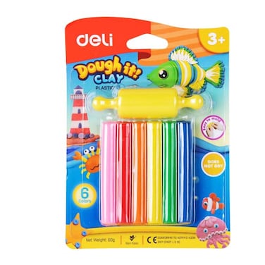 DELI PLASTICINE 60G DOUGH-IT CLAY6C