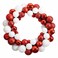Pk Xmas Door Ring Red/White 35cm