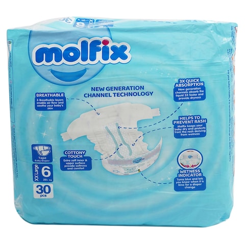 Molfix Diaper XXL N6 30S 20-25Kg Tw