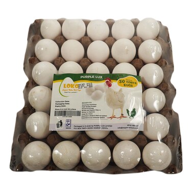Purle Lux Organic White Eggs 30 Pieces