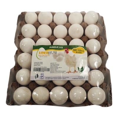 Purle Lux Organic White Eggs 30 Pieces