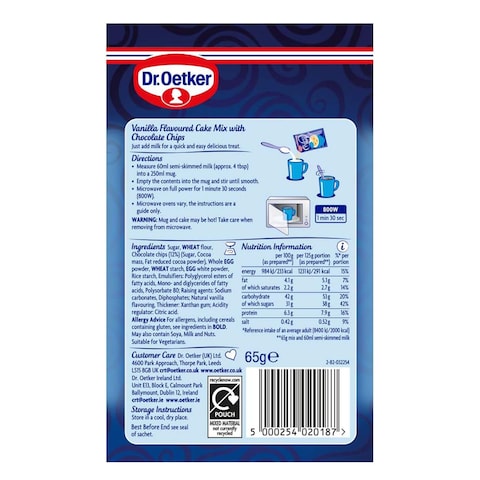Dr.Oetker Pud In Mug Choco Chip 65G