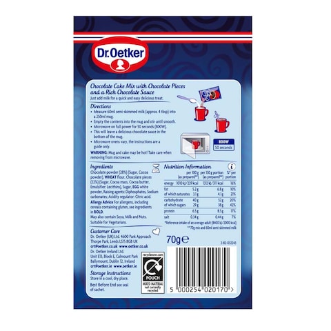 Dr.Oetker Pud In Mug Rich Chocolate 70G