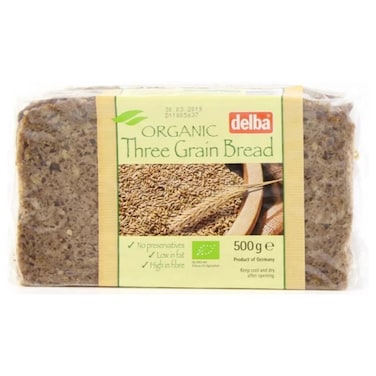 Delba Organic Three Grain Bread 500G
