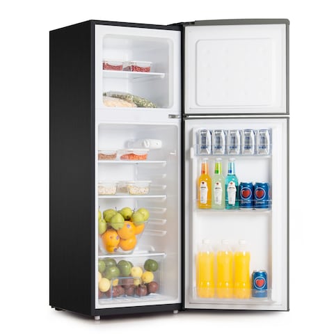 Von VRT-182NRAK Double Door Fridge - 181L, Dark Inox