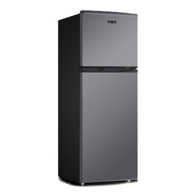 Von VRT-182NRAK Double Door Fridge - 181L, Dark Inox