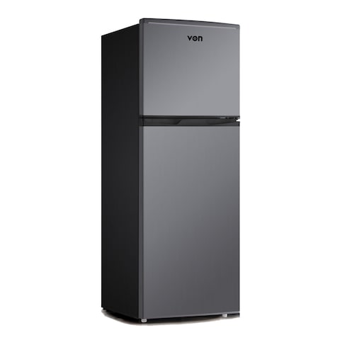 Von VRT-182NRAK Double Door Fridge - 181L, Dark Inox