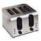 Ramtons 4 Slice Pop Up Toaster Stainless Steel- RM/678
