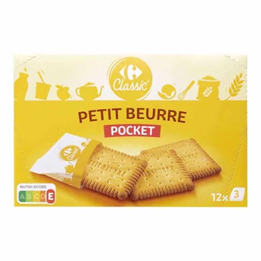 Carrefour Petit Beurre Biscuits Pocket 3+