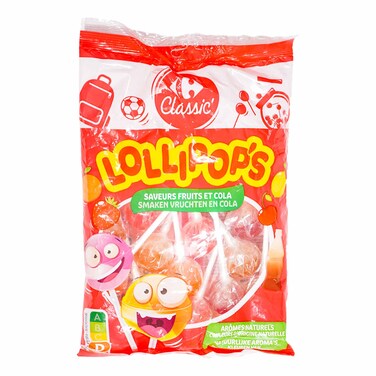 Carrefour Fruit/Cola Lollipops 192G+