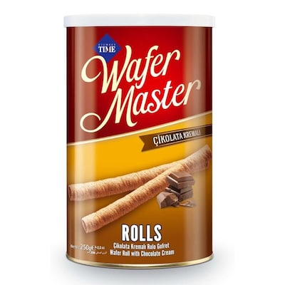 Wafer Masterchoco Cream Rolls Tin 120G
