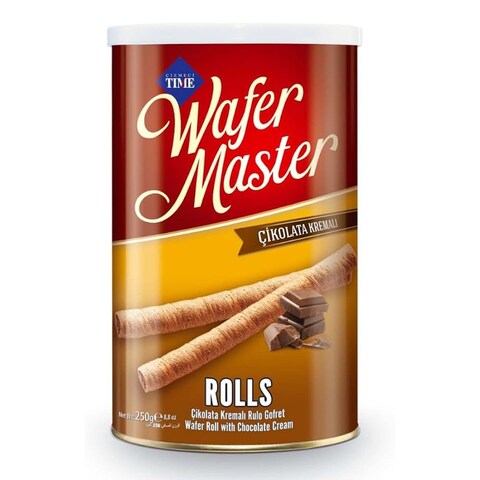 Wafer Masterchoco Cream Rolls Tin 120G
