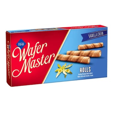 Wafer Master Vanilla Cream Rolls 65G