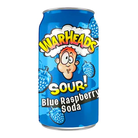 Warheads Sour Blue Rasp. Soda 330Ml