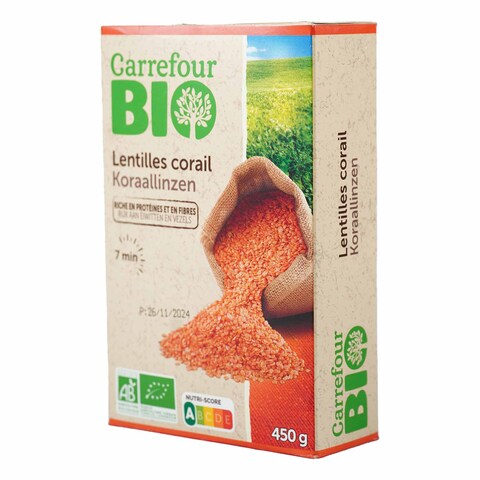 Carrefour Bio Red Lentils 450G