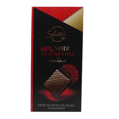 Carrefour Selection Dark Chocolate 60% ecuador 80G