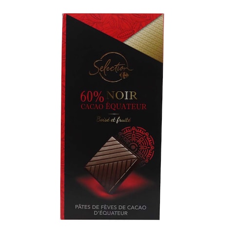 Carrefour Selection Dark Chocolate 60% ecuador 80G