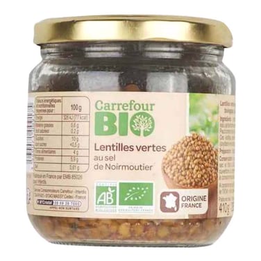 Carrefour  Bio Green Lentils 410G