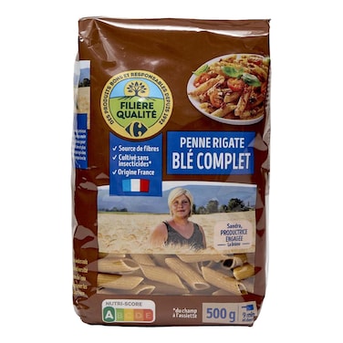 Carrefour Whole Wheat Penne 500g