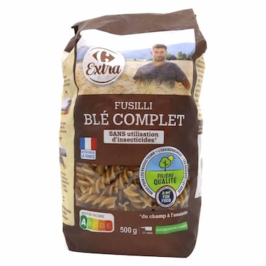 Carrefour Whole Wheat Fusilli 500g