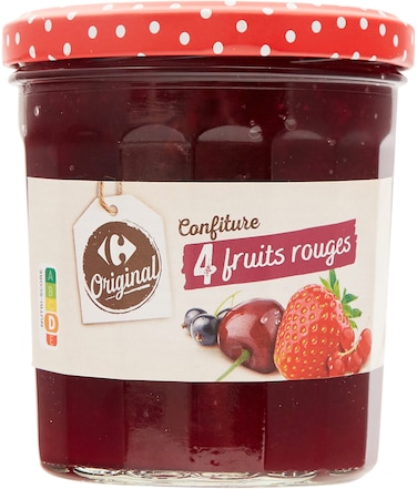 Carrefour Classic 4 Red Fruits Jam 370g
