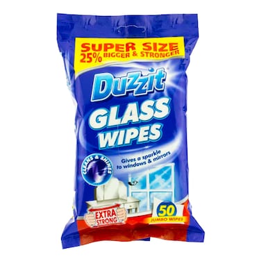 Duzzit Glass Wipes 50Pk