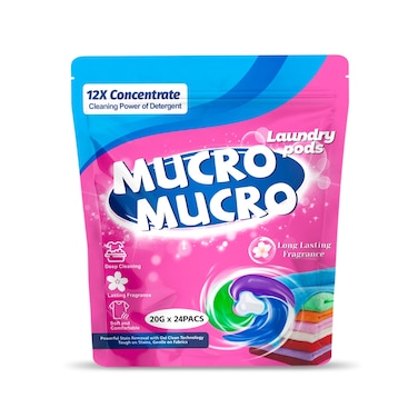 Mucro Laundry Detergent Pod 4In1 20G 24Pods