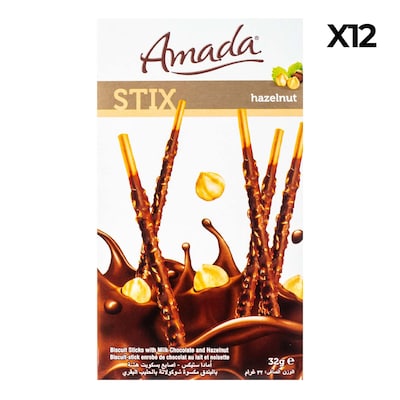 Biscolata Stix Hazelnut 32Gx12