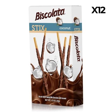 Biscolata Stix Coconut 32Gx12
