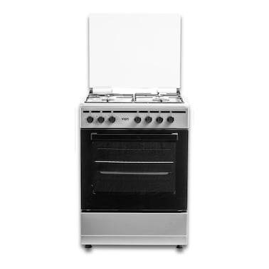 Von Cooker 3 Gas + 1 Electric - VCF653151FSY Thick Enamel Inox Grey