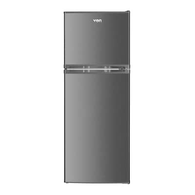 Von VRT-181DRAX Double Door Fridge - 181L, Inox