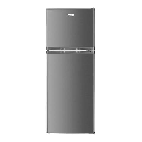 Von VRT-181DRAX Double Door Fridge - 181L, Inox